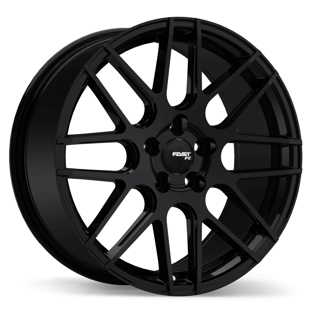 Fast Wheels FC12 Tesla Wheels Flow Forged Competition Series  - Metallic Black (Set of 4) - Aftermarket EV