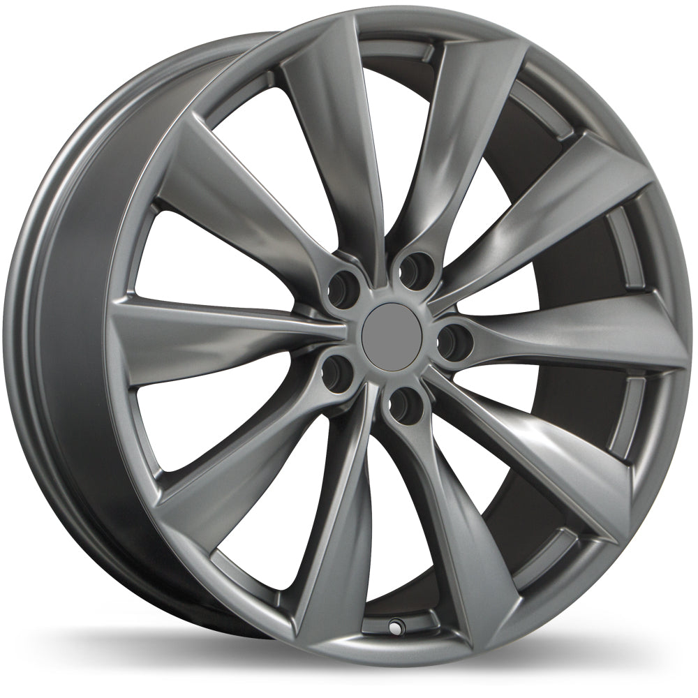 Tesla Wheels Turbine Wheel Replica Replacement for Model S and X -  Space Grey (Set of 4) - Aftermarket EV